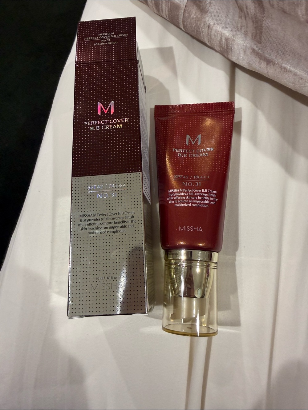 Missha M Perfect Cover B.B Cream - Golden Beige (Brown Packaging)